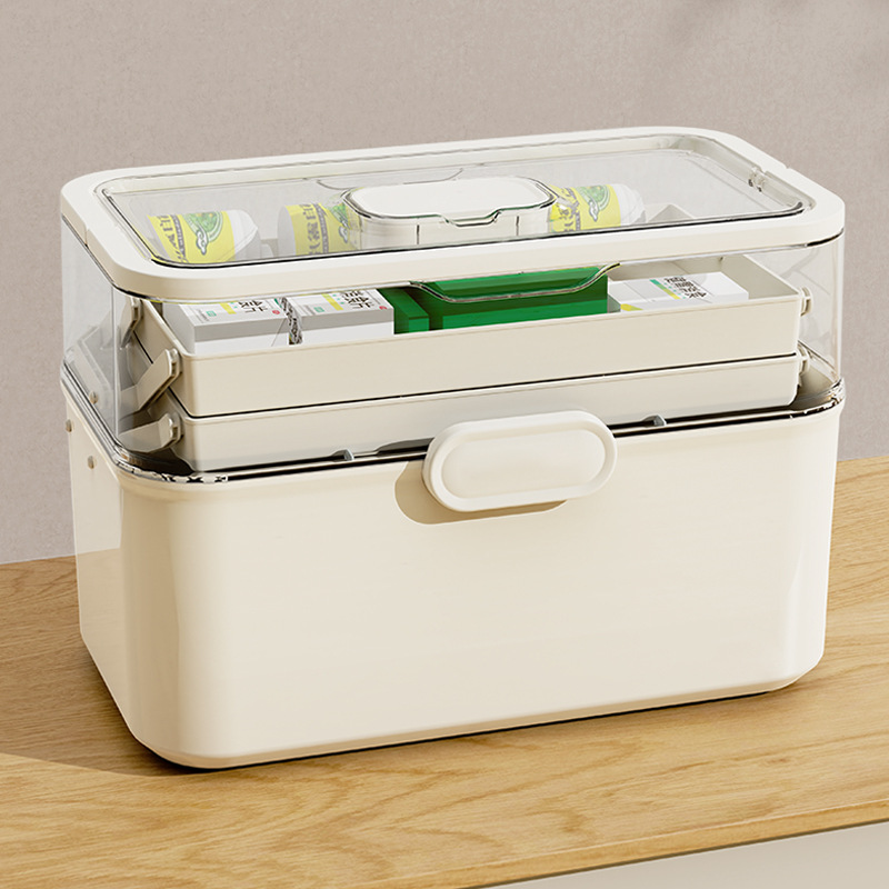 Medicine Box Family Medicine Box Household Large Capacity Children's Medicine Multi-Layer Medical Storage Box First Aid Kit Small Medicine Box details Picture