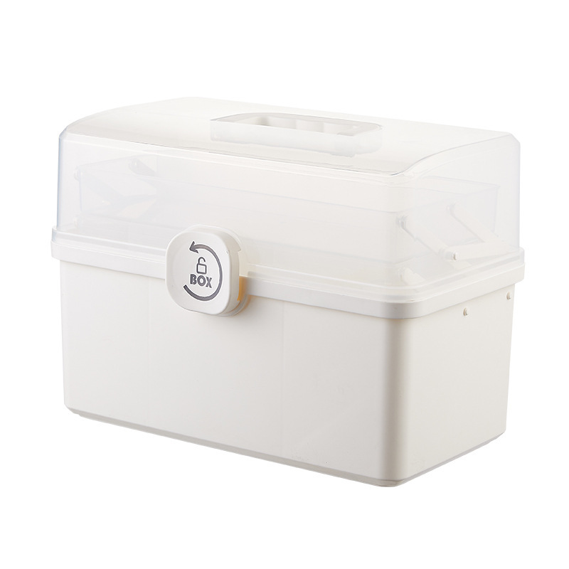 Medicine cabinet Family medicine storage box Medicine cabinet Household large capacity medicine box Medical emergency large first aid kit Specification drawing