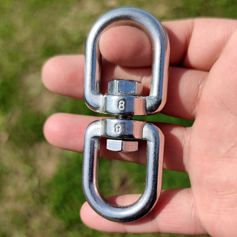 304不锈钢旋转环户外装备绳锁连接环登山扣环配件链条环扣 万向环