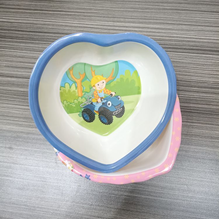 【 Zone 3-9 】【6010 Heart-shaped Bowls 】480 yuan per box Children's Bowls Heart-shaped Melamine Bowls Cartoon heart Bowls 1 yuan Supply rice bowls Children's rice bowls 1 yuan wholesale details Picture