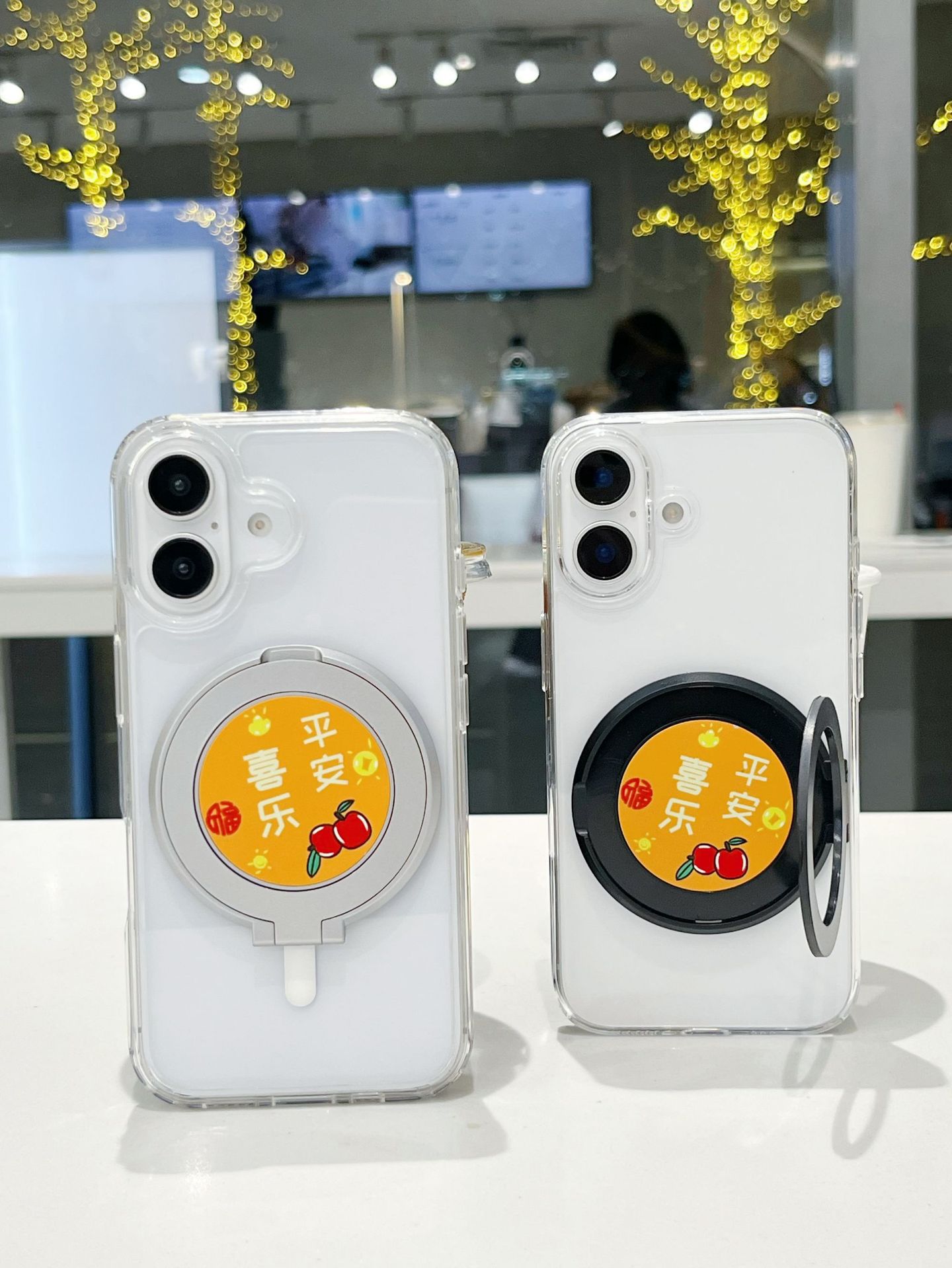 新款多功能便携圆盘指环支架360度旋转背贴手机桌面懒人直播支架详情8