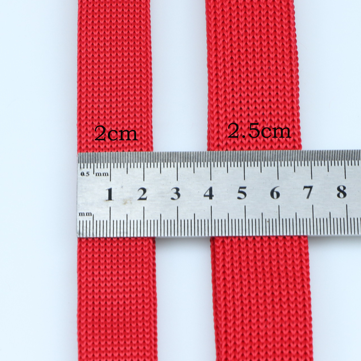 In stock: 300-color 25mm / 20mm knitted hollow tape, hollow knitted webbing, low-elasticity filament cylindrical hollow flat tape Application Scenario