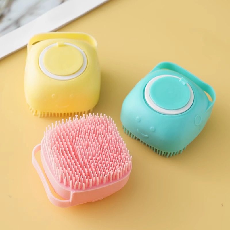Silicone bath brush, adult and baby massage brush, multi-functional hair washing, bathing and scrubbing wonder details Picture