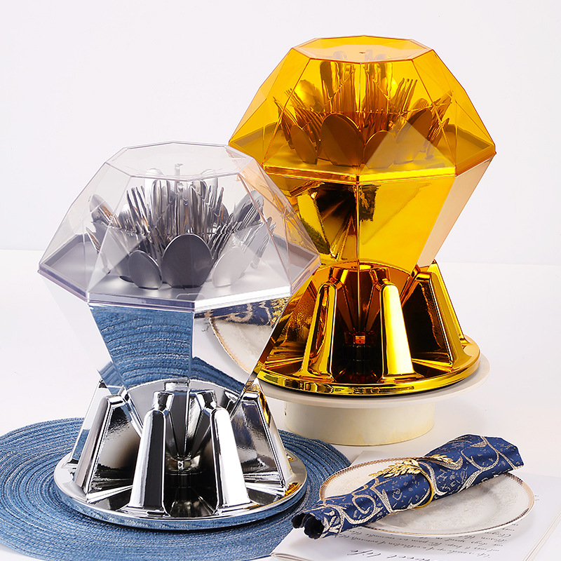 跨境Tableware set餐具蛋创意套装豪华西餐1010刀叉勺钻石心境蛋