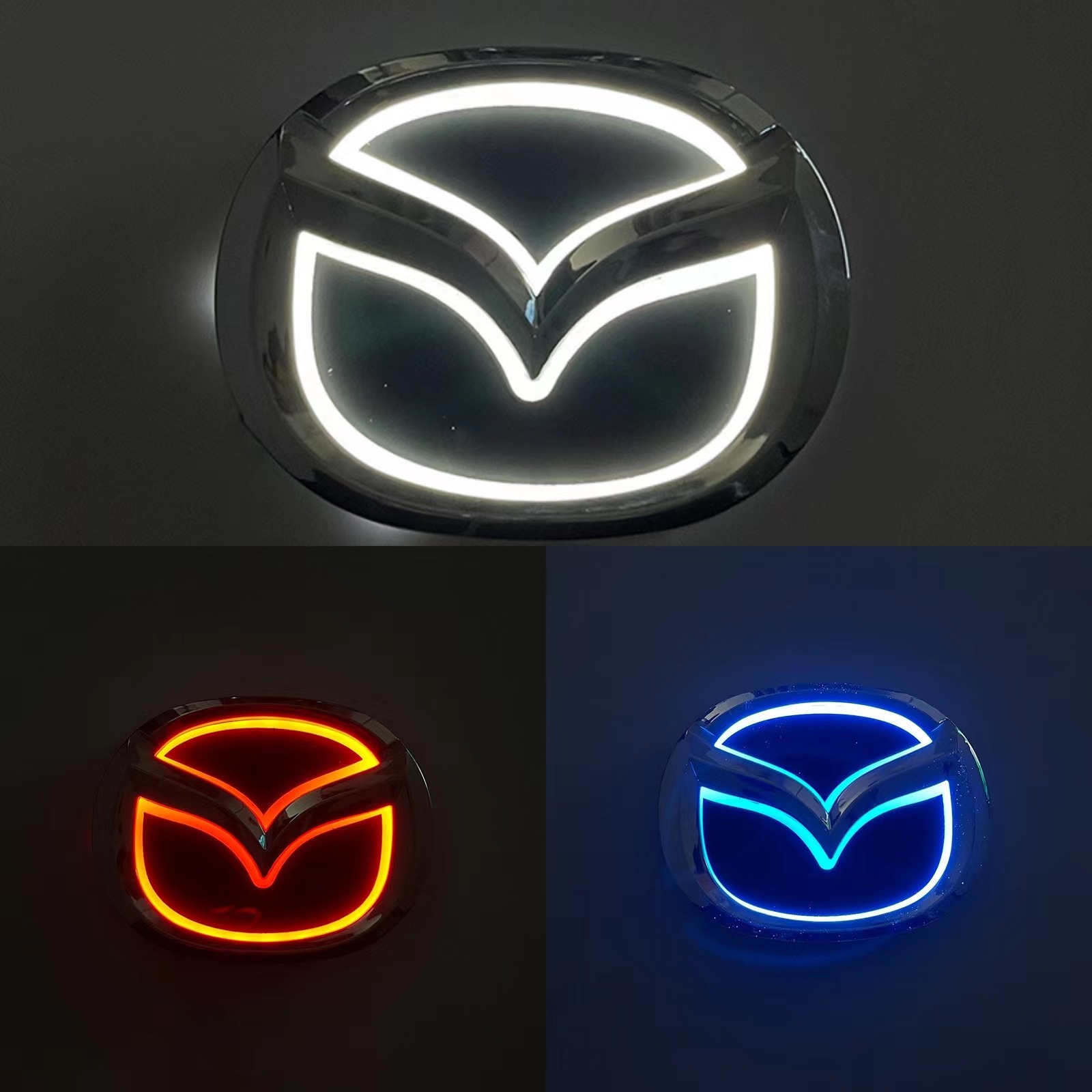 适用于马自达2 3 6 8 CX7 车标5D发光LED后尾车标灯