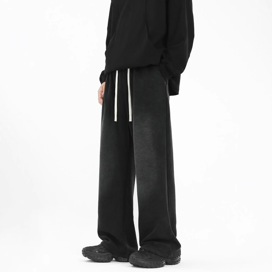 cleanfit straight casual pants retro wide-leg mop pants Application Scenario