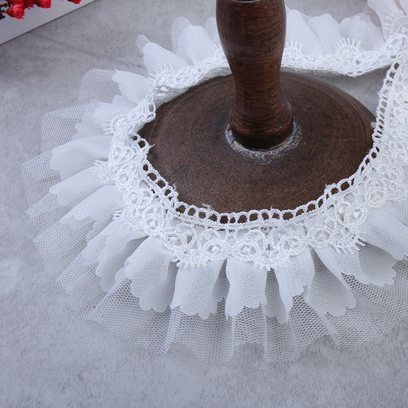 In stock: 5cm embossed chiffon toys, accessories, pet clothing, home textiles, skirt hems, discounted lace trims details Picture