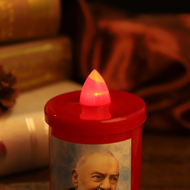 Cross-Border Led European Godfather Classical Figure Painting Electronic Candle Thanksgiving Atmosphere Decoration Manufacturers Wholesale details Picture