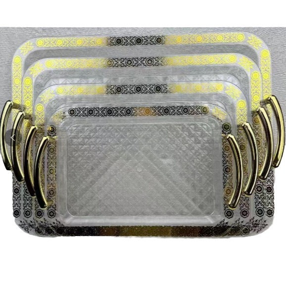 Draining cup tray, light luxury PET double-layer desktop, gold-edge multi-layer storage rack, baby bottle draining tray, kitchen Item Picture