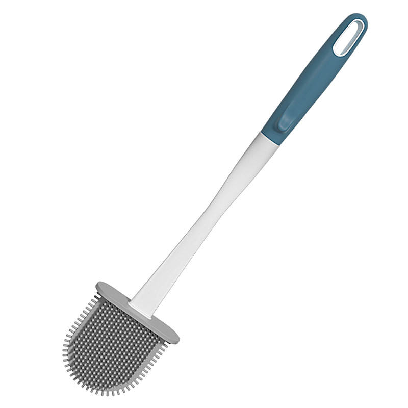 Sodolike silicone toilet brush for household wholesale, blue toilet brush for bathroom without blind spots, long-handled toilet brush Item Picture