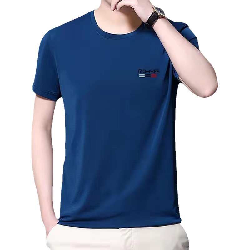 Selected summer quick-drying men's short-sleeved T-shirts, youth running and basketball sports tops, and base shirts for one-piece delivery Item Picture