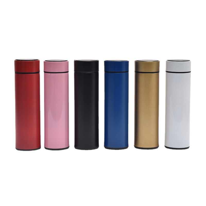Stainless Steel Thermos Cup Intelligent Measuring Warm Water Cup Temperature Display Business Straight Cup Gift Cup Wholesale Can Be Fixed Logo details Picture