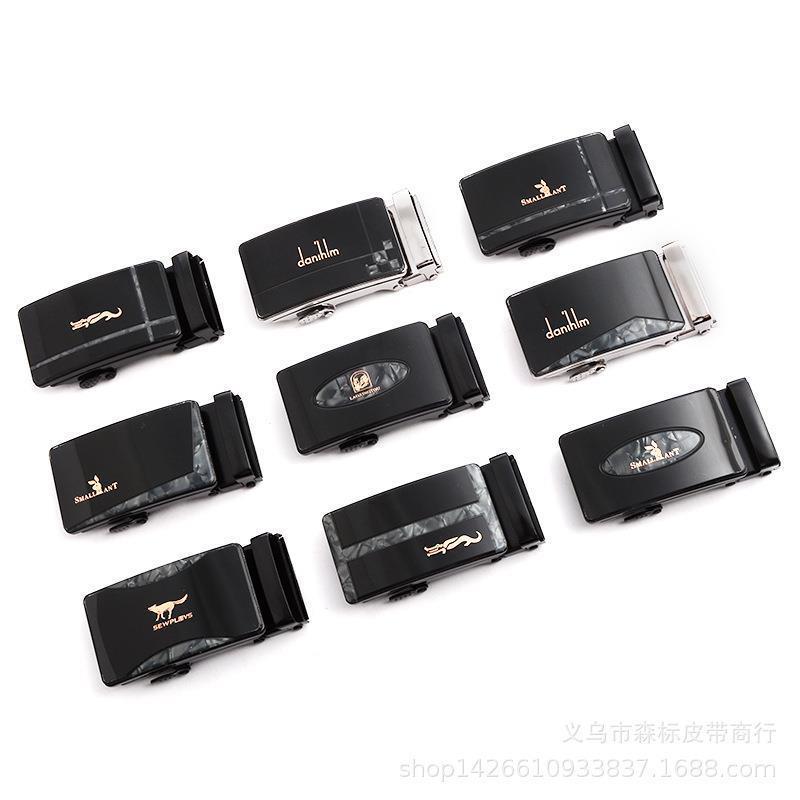 男士皮带扣头拼接亚克力面泳黑铁扣休闲百搭自动扣腰带头工厂直销