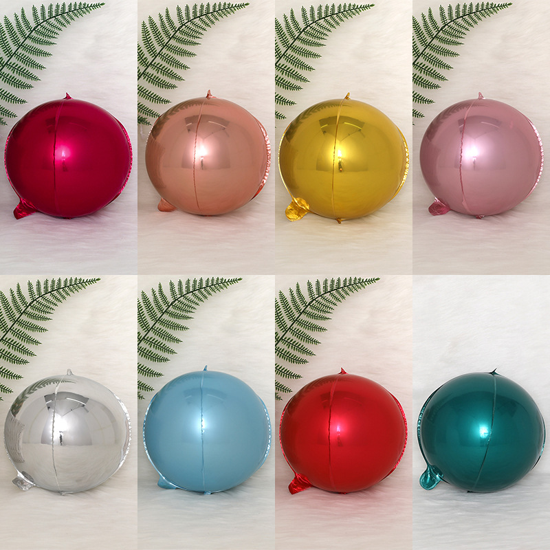 Carefully selected 10-inch, 18-inch and 22-inch aluminum film balloons, 4D three-dimensional round balloons, domestic helium balloons for floating decoration Specification image
