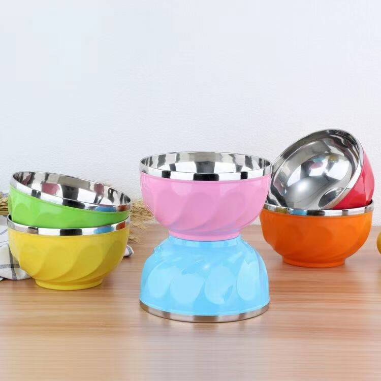 Lily Bowl, children's bowl, stainless steel bowl, Double-layer colored bowl, heat-insulating vacuum insulated bowl, soup bowl, anti-drop bowl, 2-yuan store Application Scenario