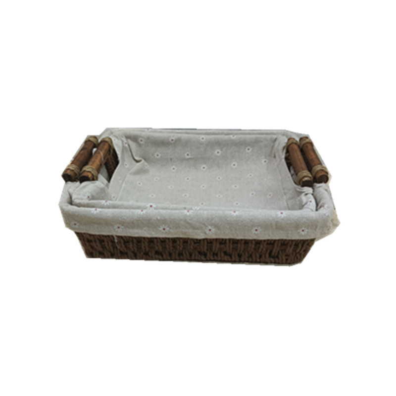 Woven Storage Basket Set Two Desktop Toys Sundries Snacks Storage Box Storage Basket Cosmetics Fabric Storage Basket Application Scenario