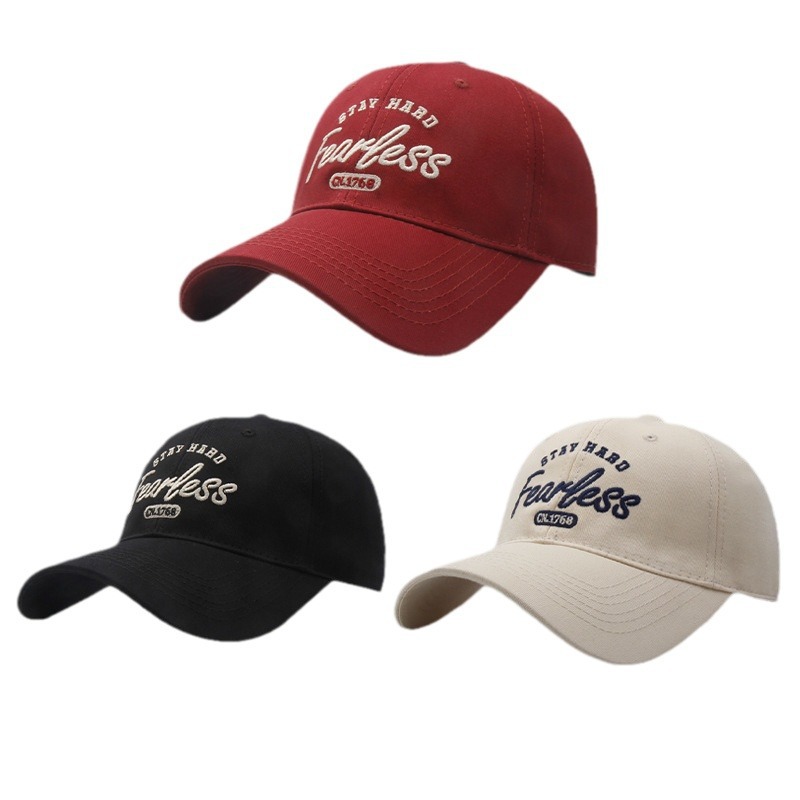 New Hat Male Korean Letter Embroidered Baseball Cap Four Seasons Outdoor Sunshade Sunscreen Cap Show Face Small Cap Female Item Picture