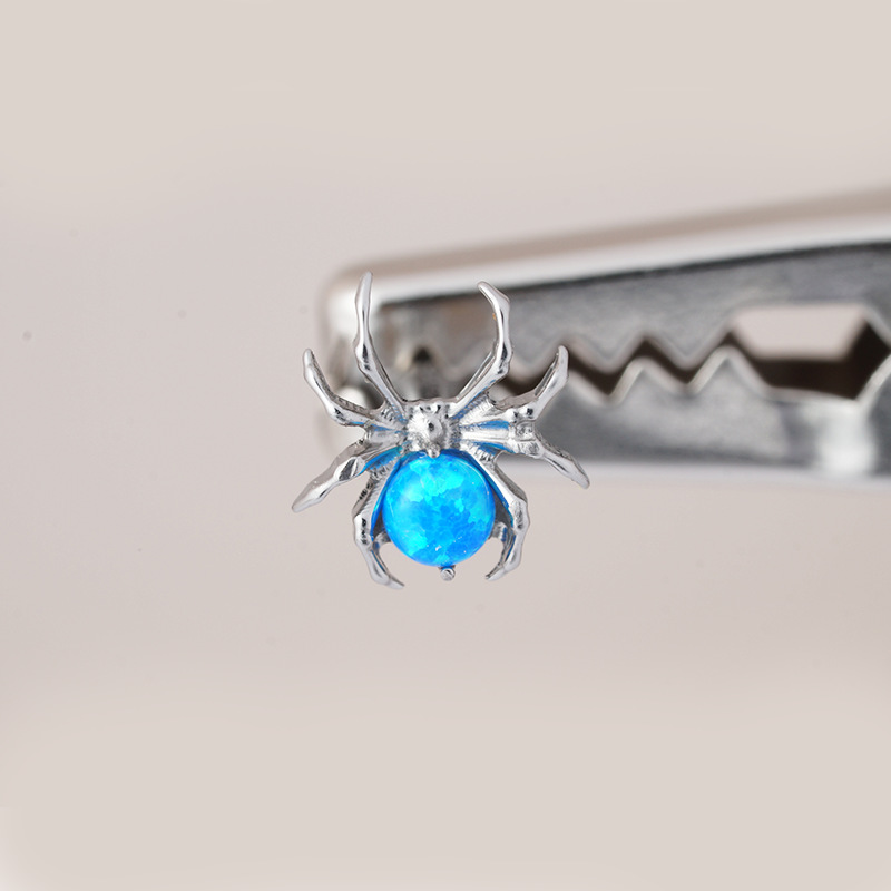 植入级F136材质钛合金饰品暗黑炫酷澳宝蜘蛛养护耳洞穿刺耳钉唇钉产品图