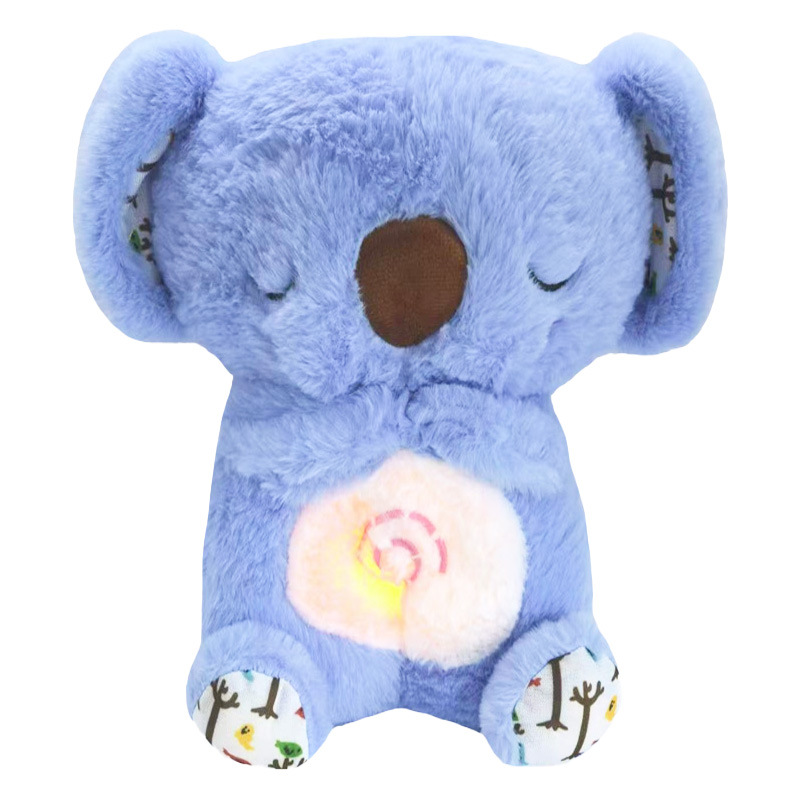 Cross-border new product: Breathing Bear Little Otter plush Toy, Glowing Audio, Children's Soothing and lulling Doll in stock details Picture