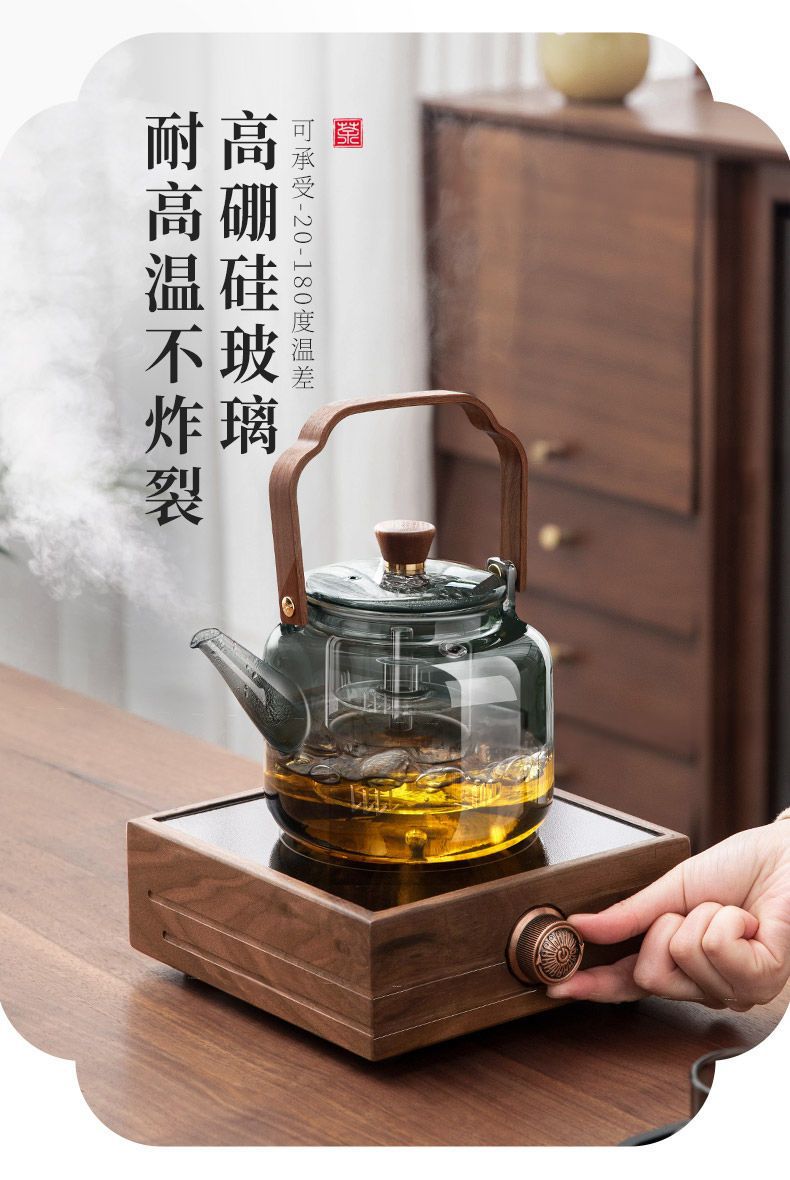 煮茶壶玻璃2025加厚耐高温家用单提梁花茶电陶炉烧水壶玻璃泡茶壶详情9