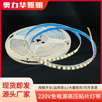 220V bare panel light with 2835 linear light cabinet light Decorative self-adhesive LED line light Display cabinet background stairs