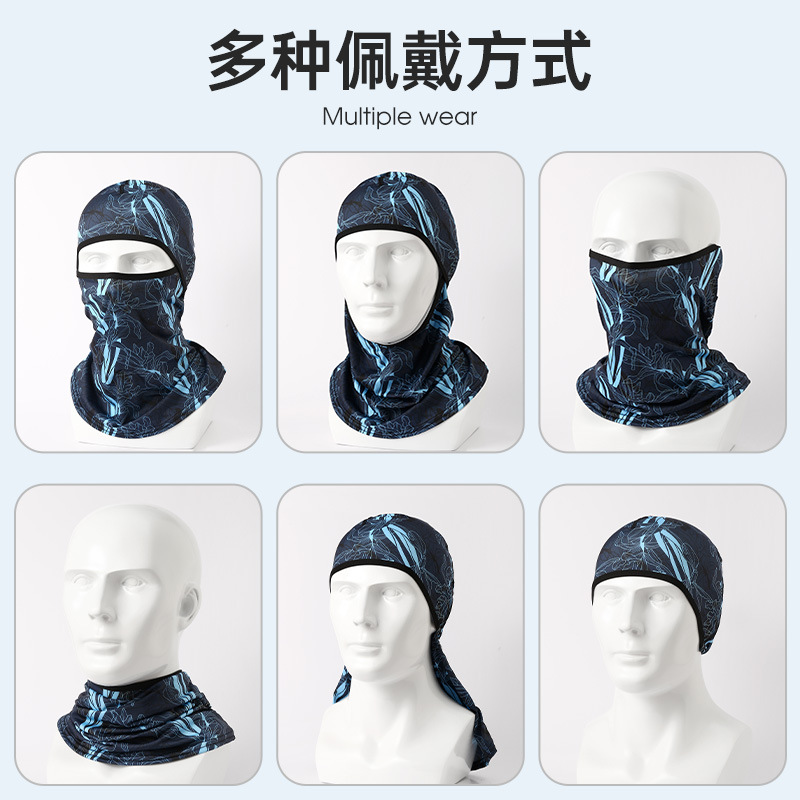 骑行面罩实物图