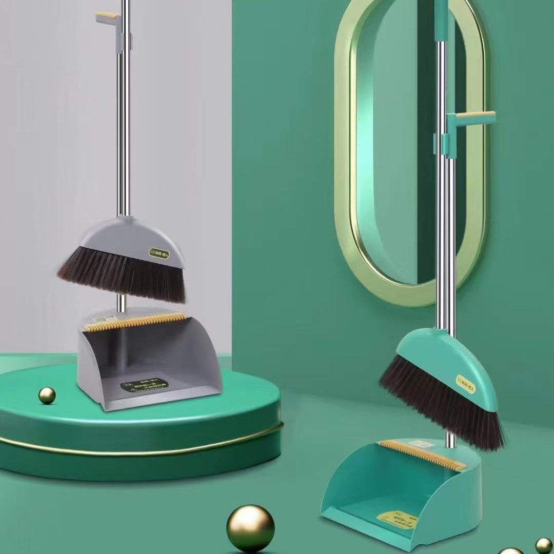 Multi-color and multi-style sweeping sets, household soft-bristled brooms and dustpans, plastic brooms, dustpans and dustpans details Picture