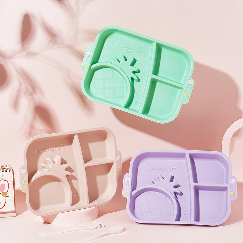 宝宝卡通可爱餐盘儿童辅食训练餐具分格餐盘母婴食品级用品 批发