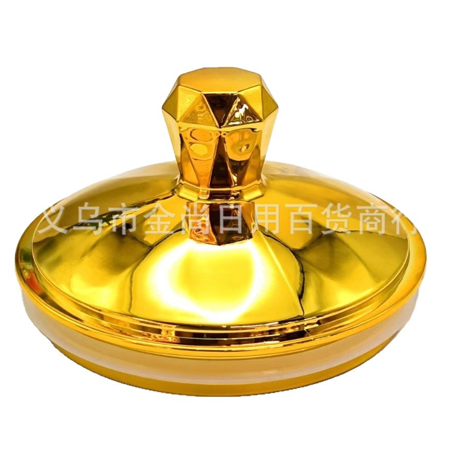 Plastic brick and stone lid, rice bead, golden edge, circular storage tank with a support platform, sealed tank for grains and cereals with a color box Item Picture