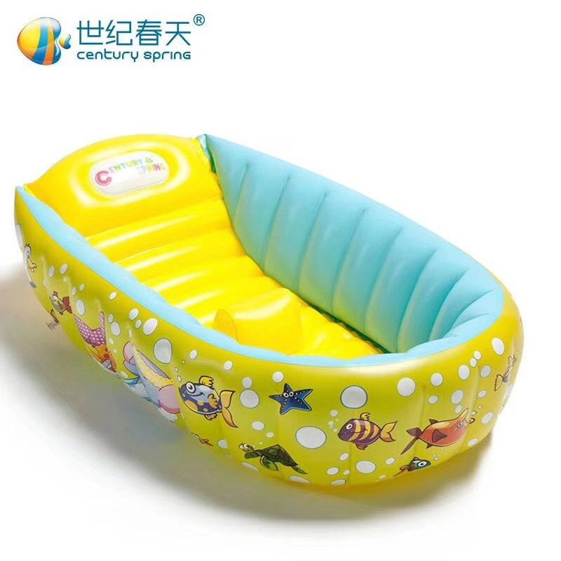The manufacturer wholesals thickened and insulated baby bath basins and inflatable bathtubs, which are comfortable for sitting and lying down. They are convenient for babies to use and carry details Picture