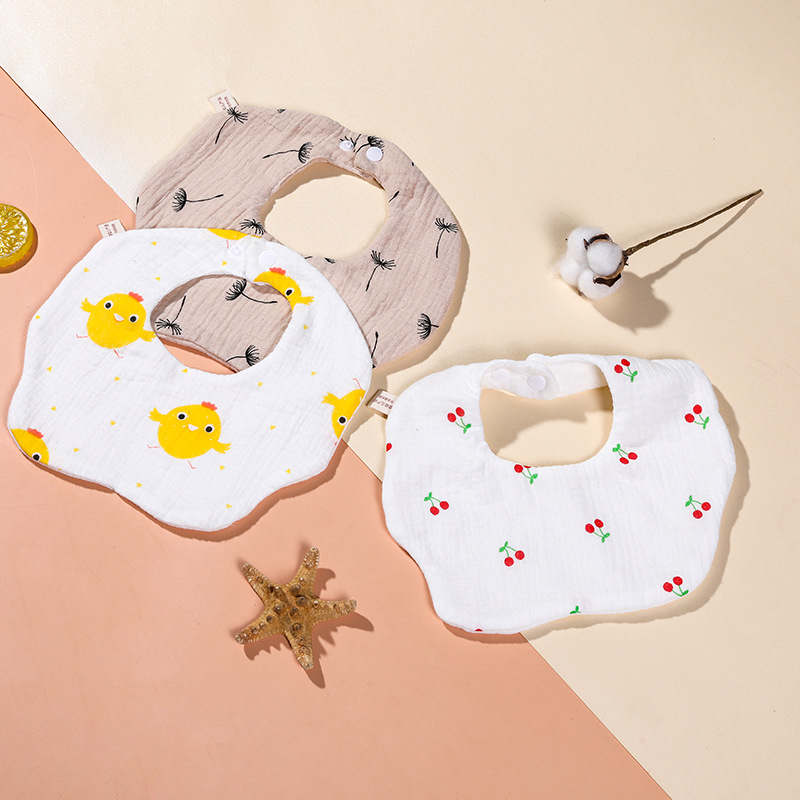 Class A baby bib, saliva towel, pure cotton gauze, anti-spitting milk bib for boys, 0-3 years old, new baby scarf style Specification image