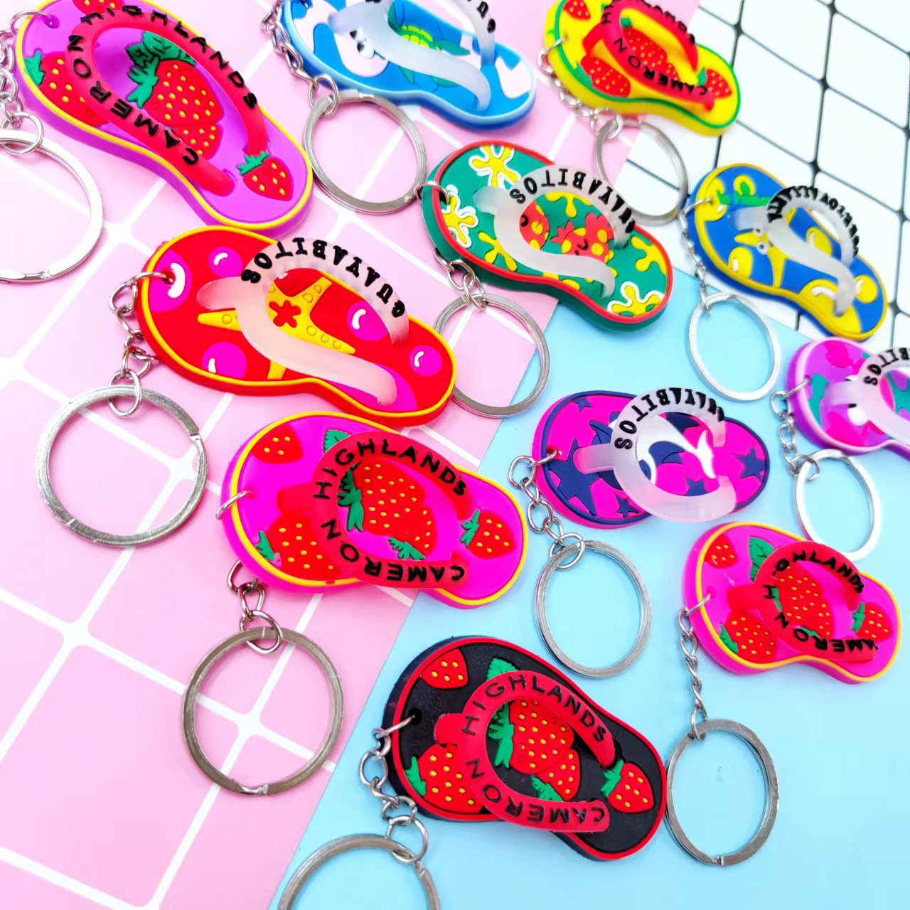 Manufacturers Direct Sales Of Cartoon Pvc Slippers Key Chain Pendant Decoration Creative Small Gift Travel Souvenirs Application Scenario