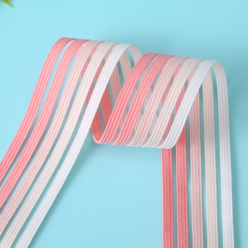 Korean Colored Fish Silk Elastic Ribbon Bow Ribbon Hair Accessories Headgear Fish Silk Mesh Breathable Elastic Ribbon Webbed details Picture