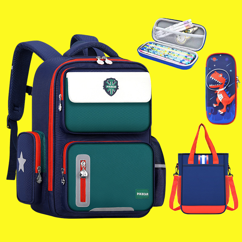 Mochilas escolares para hombres y mujeres de 6 a 12 años mochilas ligeras para niños english wind children backpack one piece de reemplazo de pelo Item Picture