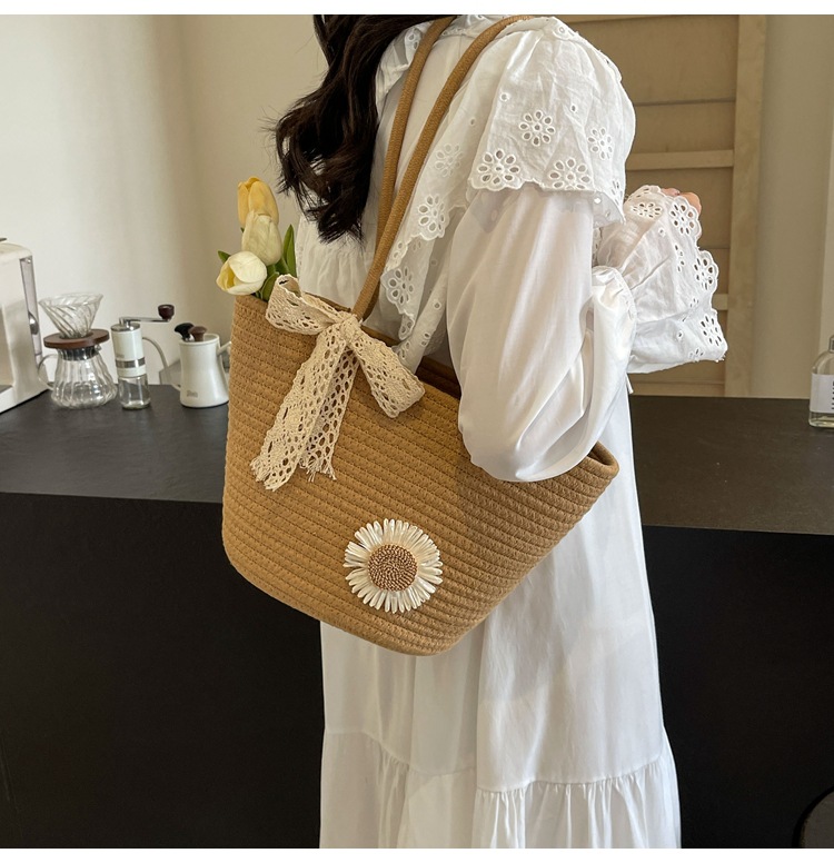 早春新款大容量手工编织包包女托特包女ins外出运营度假包女2025详情17