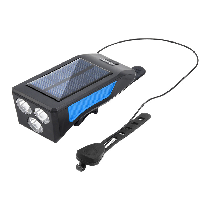 New cross-border solar bicycle light, bicycle front light, flashlight, strong light for night riding, usb charging, rainproof for outdoor use Application Scenario