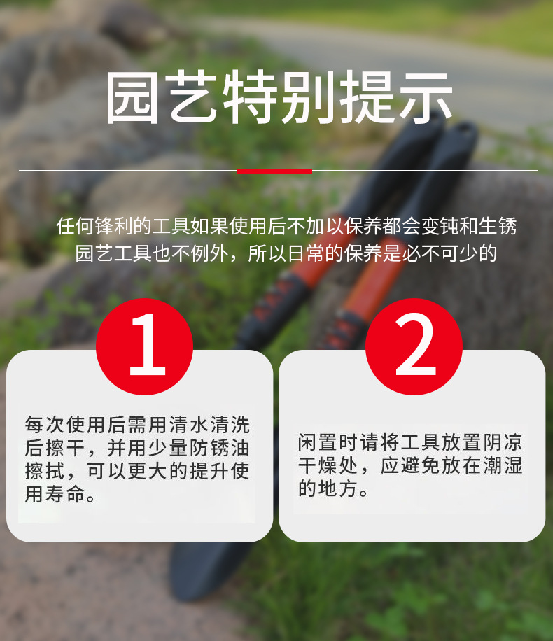 园艺铲子种花工具家用种菜栽花多肉种植铁铲铁锹锄头赶海翻土套装详情20