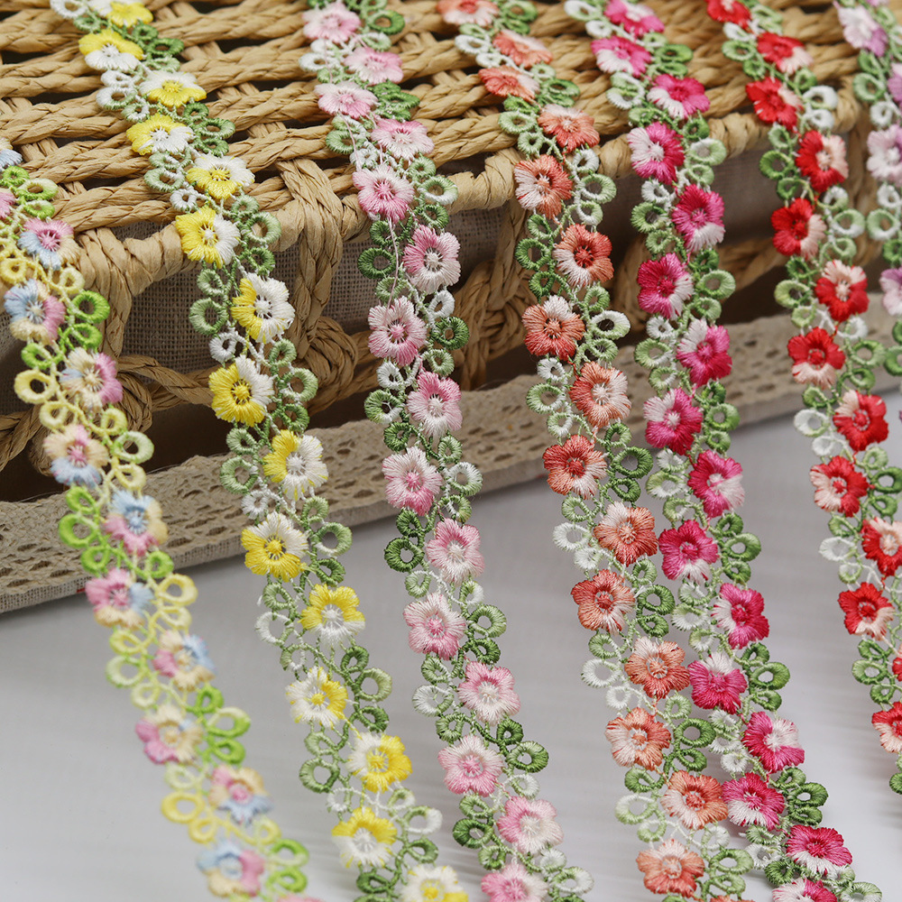 Water Soluble Lace Flower Lace Champagne Yellow Handmade Accessories Sunflower Clothing Accessories Bow Accessories details Picture