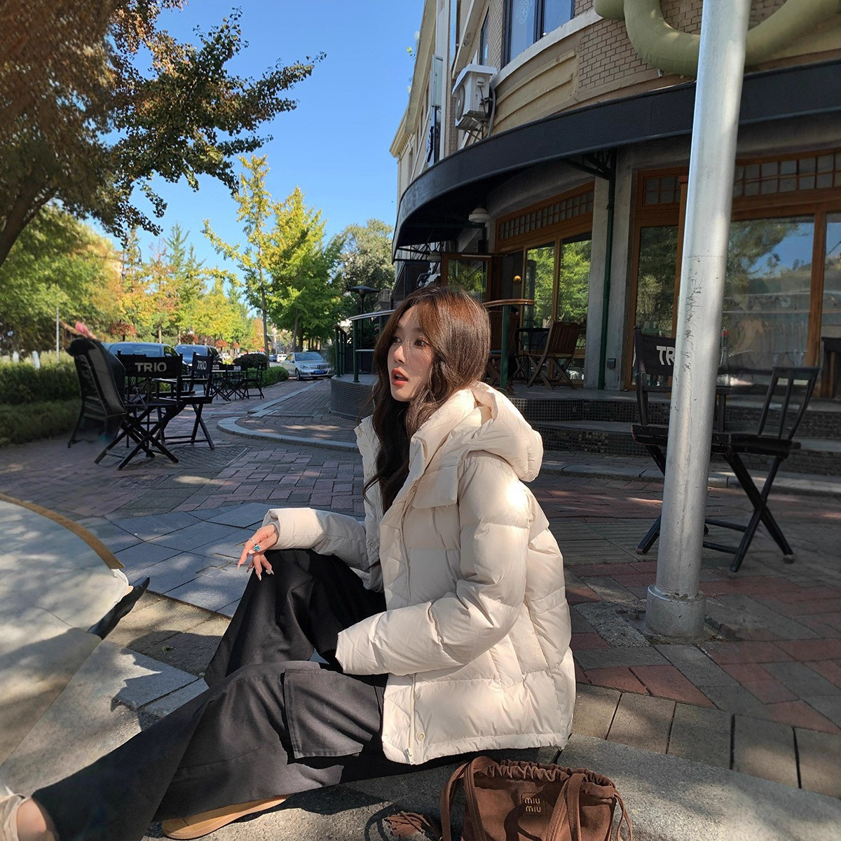 羽绒服女宽松韩版/羽绒服/羽绒棉服女长款欧美/尾货/女款羽绒服细节图