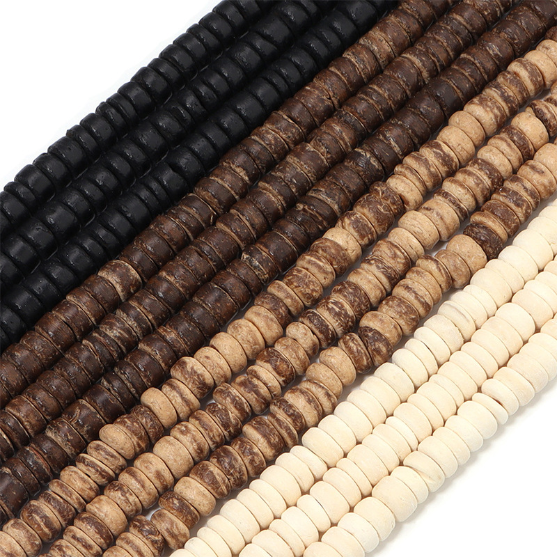 Coconut shell spacer beads diy jewelry accessories, spacer bead bracelets, necklaces, string beads with beads, bracelet gaskets, handcrafted materials Specification drawing