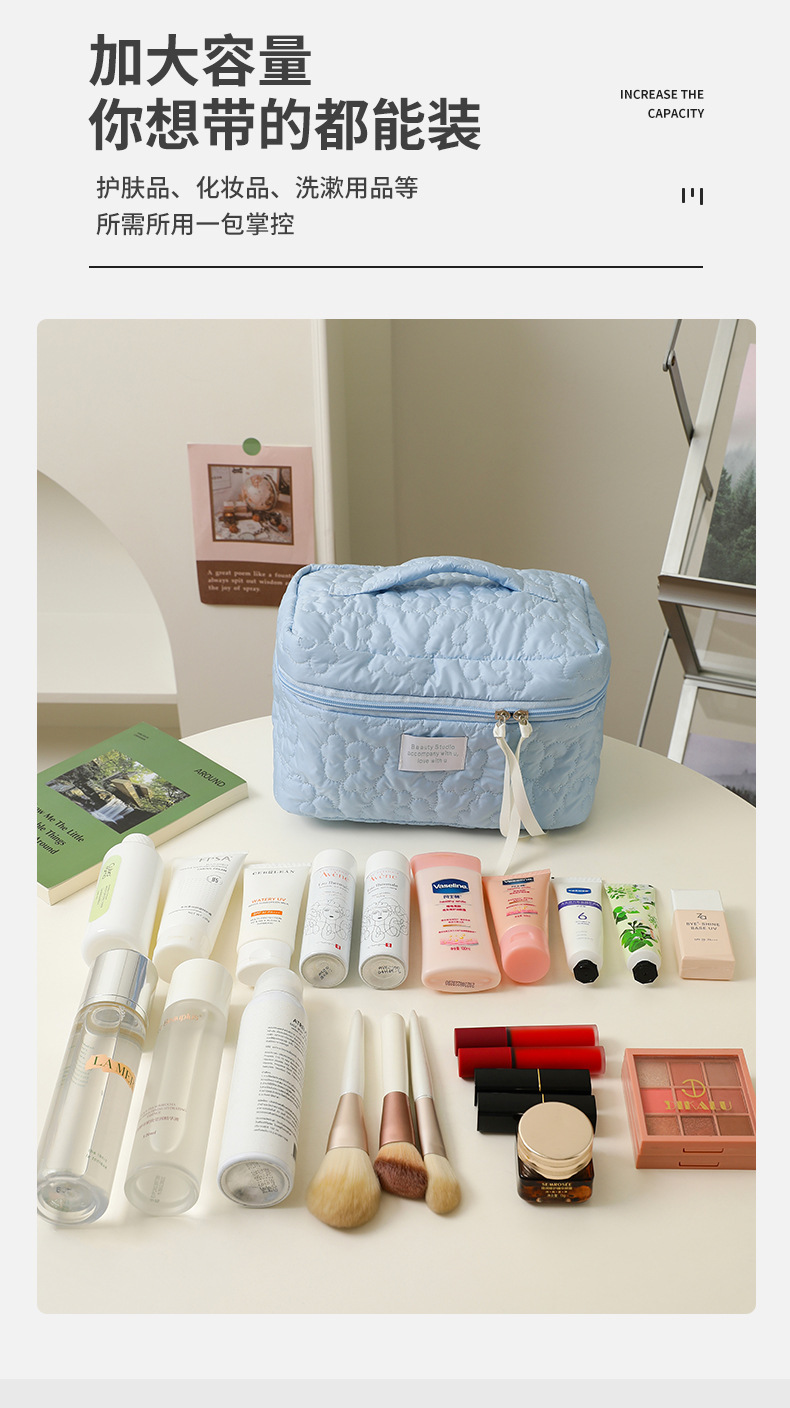 云朵化妆包简约大容量便携式手提收纳包旅行口红化妆品洗漱包详情4