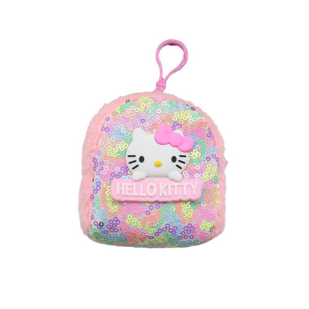 New colorful sequined coin purse, cartoon cute mini children's plush bag, keychain pendant, earphone storage Item Picture