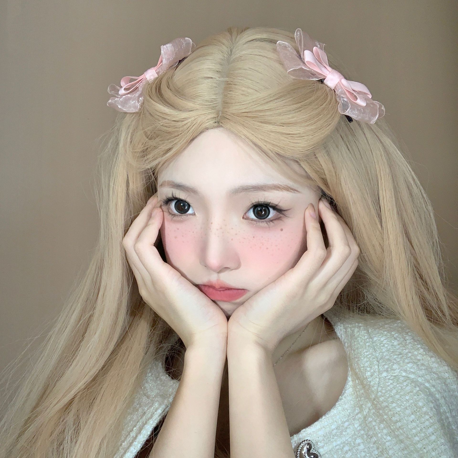 Honey Cream Pink Bow Hair Clip Sweet Soft Girl Bangs Clip To Clip Clip Hair Clip With Girly Hair Accessories