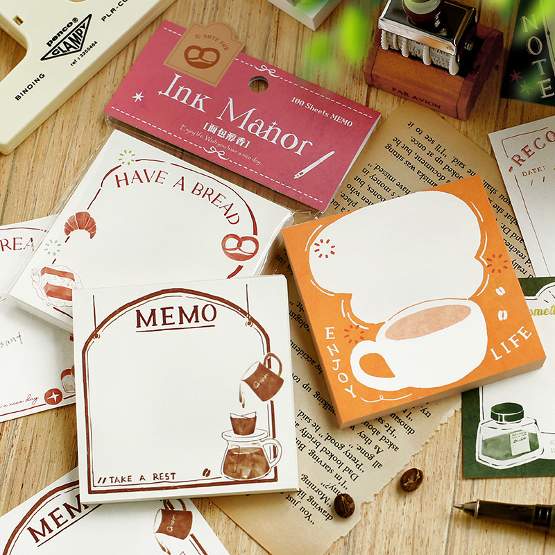Note For 100 Notes Ink Manor Series Creative Literary Style Hand Ledger Material Message Paper