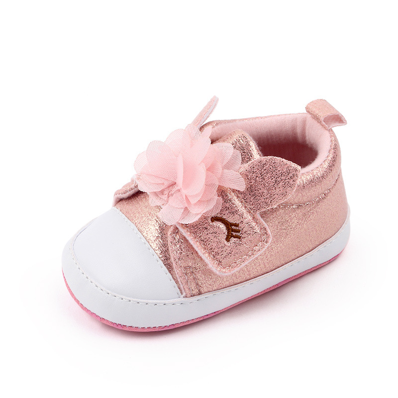 春秋款0-1岁女宝宝魔术贴学步鞋可爱软底婴儿鞋 一件代发 M22-1详情图5