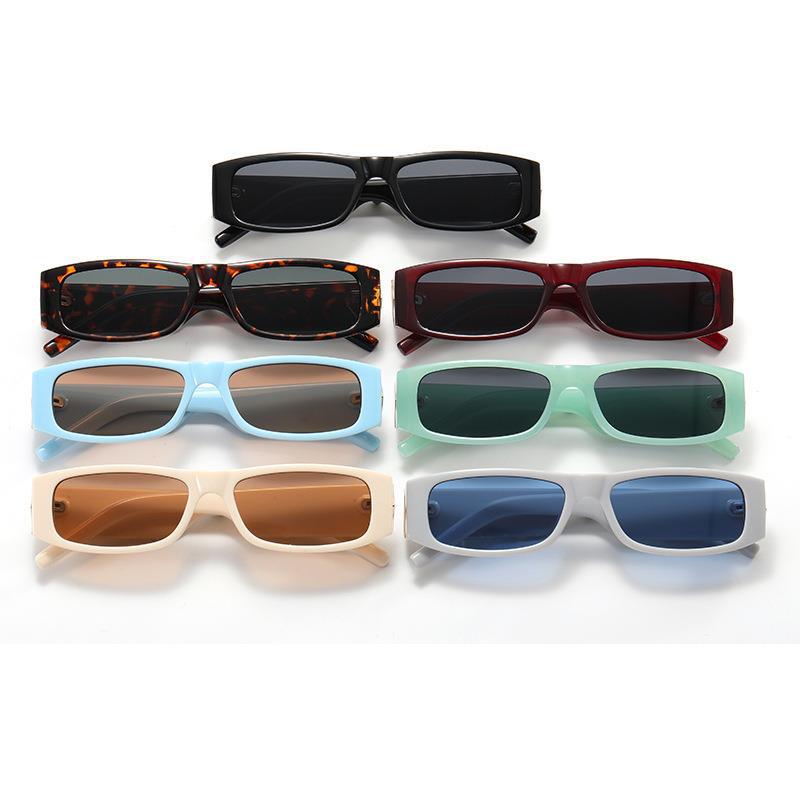 The 2023 new cool and versatile sunglasses with a small rectangular frame from Europe and America are elegant and stylish for fashion shows Item Picture