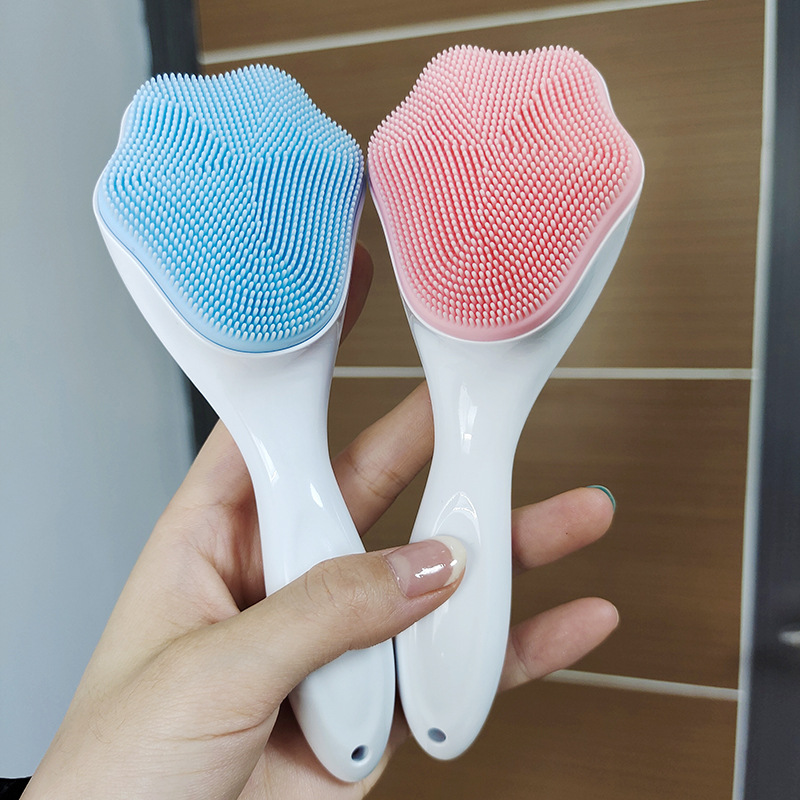 Silicone facial cleansing device, manual cleaning facial brush, soft bristle silicone massage brush, pore cleaner, silicone facial cleansing brush, exclusively for export