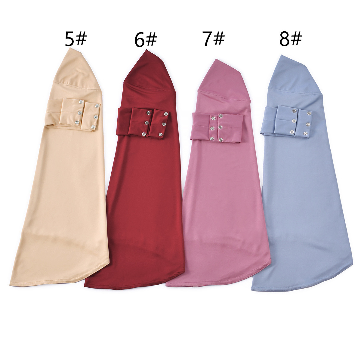 纯色新款下巴纽扣方便包头头巾女马来热销打底帽女 Instant Hijab详情2