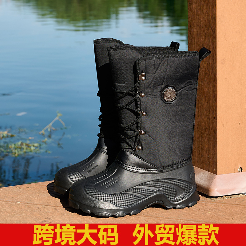 跨境现货雪地靴男款士冬季新款加绒加厚保暖防水外贸棉鞋一件代发
