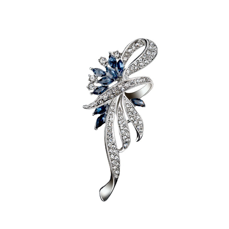 Brooch European And American Rhinestone Brooch Ladies Alloy Corsage A Variety Of Optional Pearl Flower Accessories Wholesale Item Picture